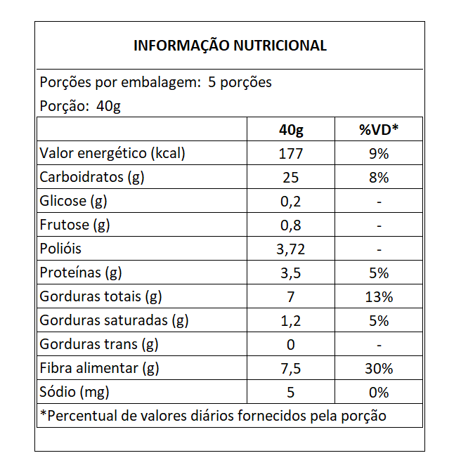 Granola GranoSquare Premium Tradicional ZERO AÇÚCAR 800g