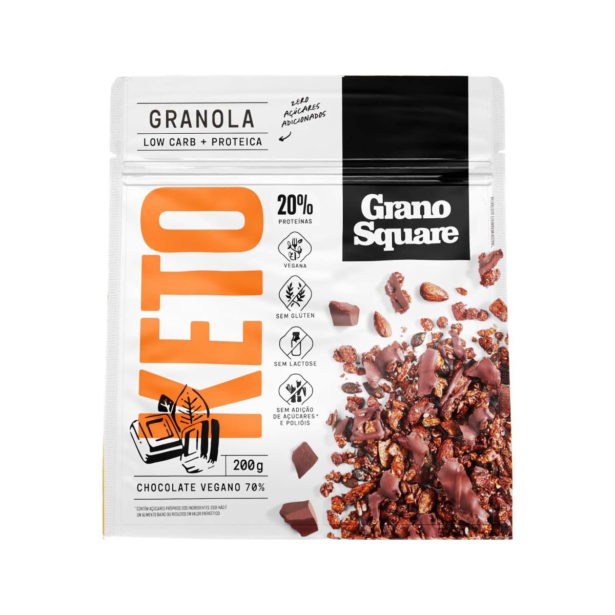 KIT 3 Granolas GranoSquare Linha KETO 200g