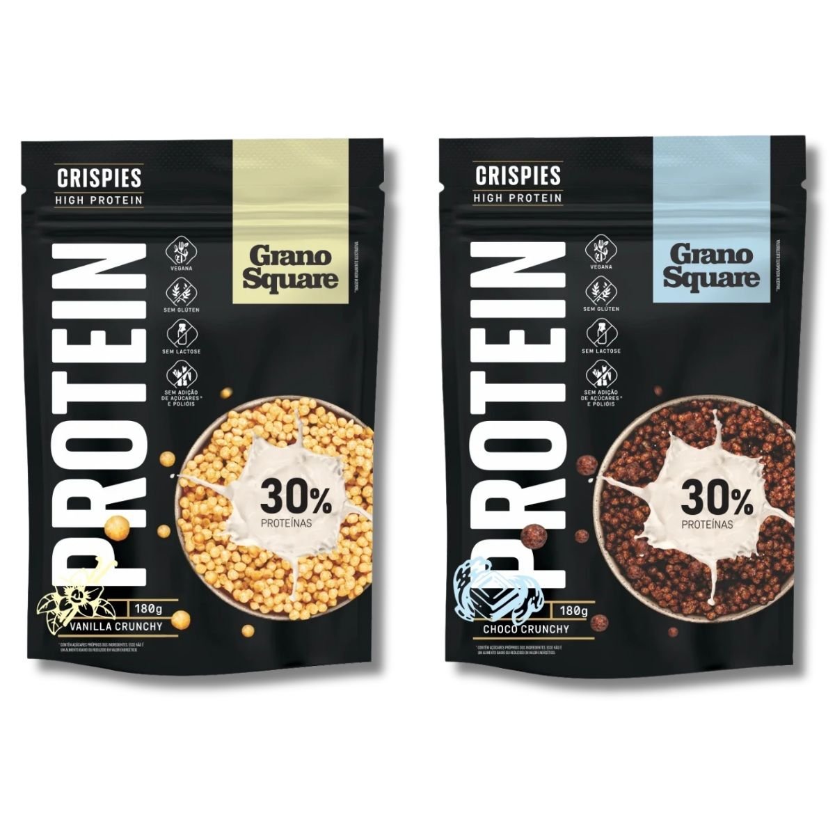 KIT Crispies GranoSquare PROTEIN Vanilla Crunchy e Choco Crunchy 180g